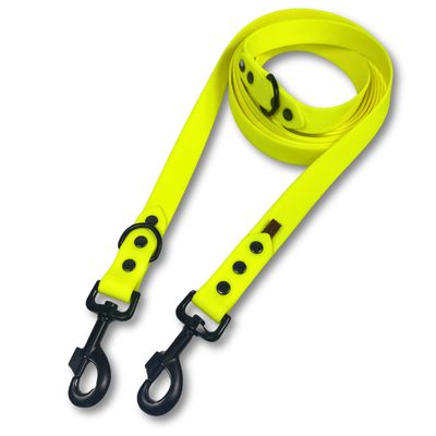 Smycz przepinana dla większego psa - Cytrynowy