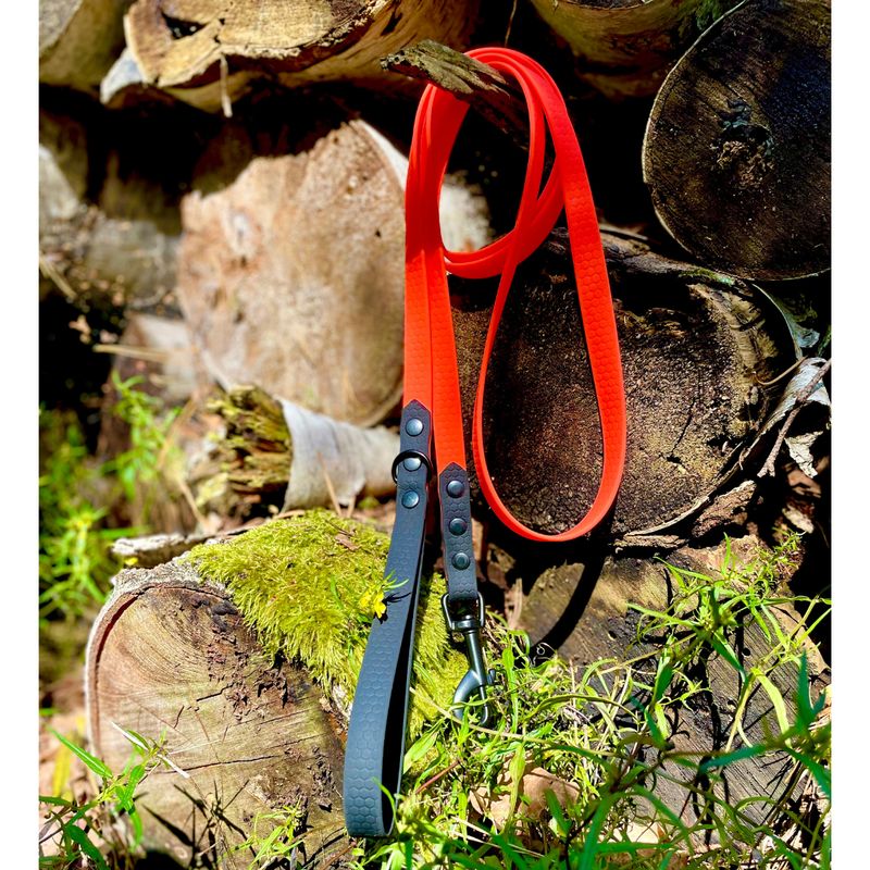 Smycz miejska dla małego lub średniego psa - Pomarańczowy