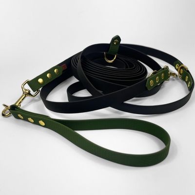 Smycz miejska dla większego psa - Czarny