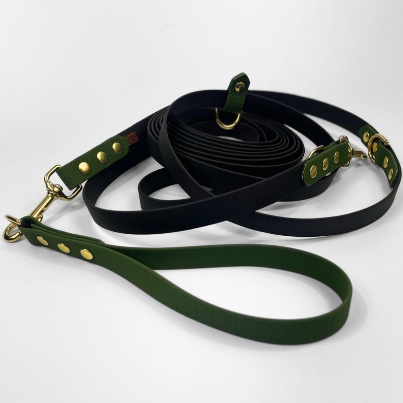 Smycz miejska dla większego psa - Czarny