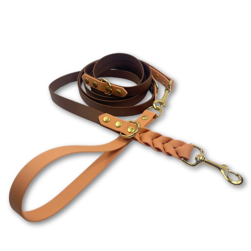 Linka dla większego psa - Czekoladowy