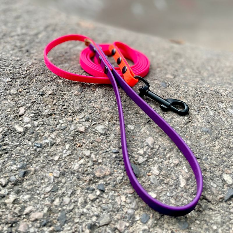 Smycz miejska dla małego lub średniego psa - Różowy