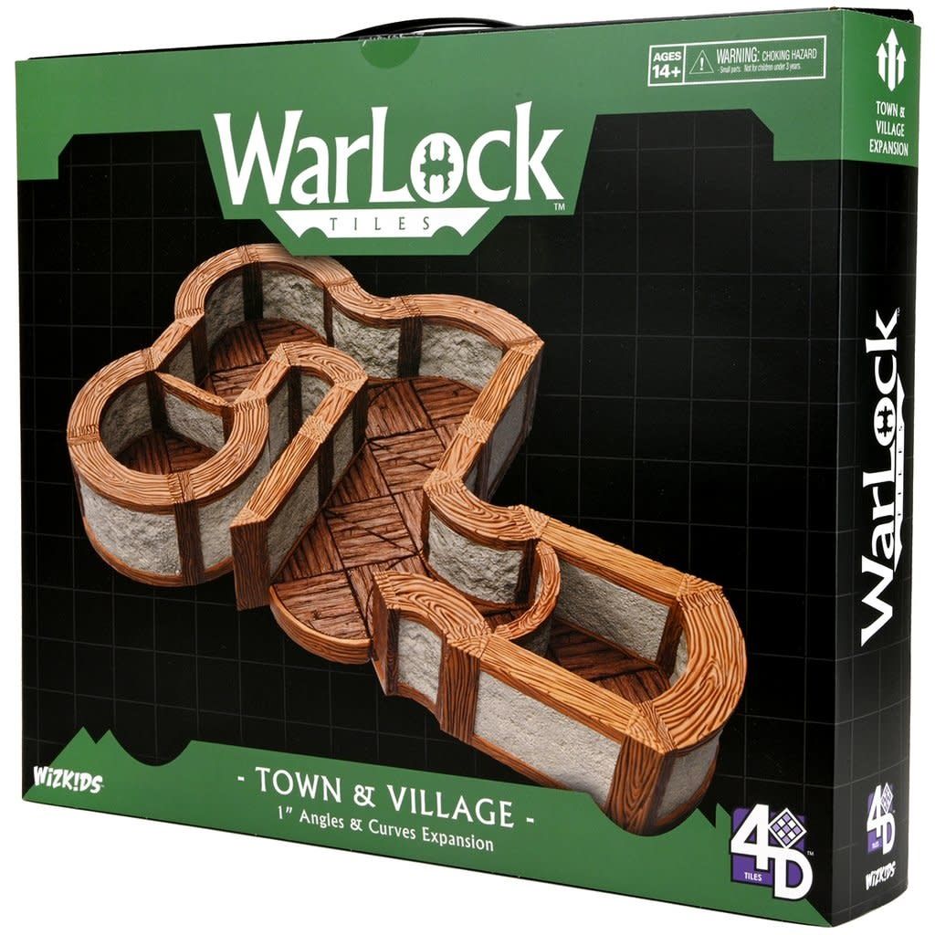 WarLock Tiles: Town & Village 1'' Angles and Curves Expansion (Half Wall)