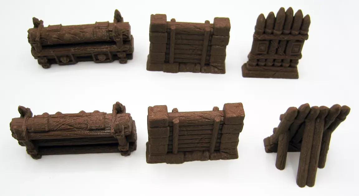 Catapult Feud: Defense Barricades - Brown
