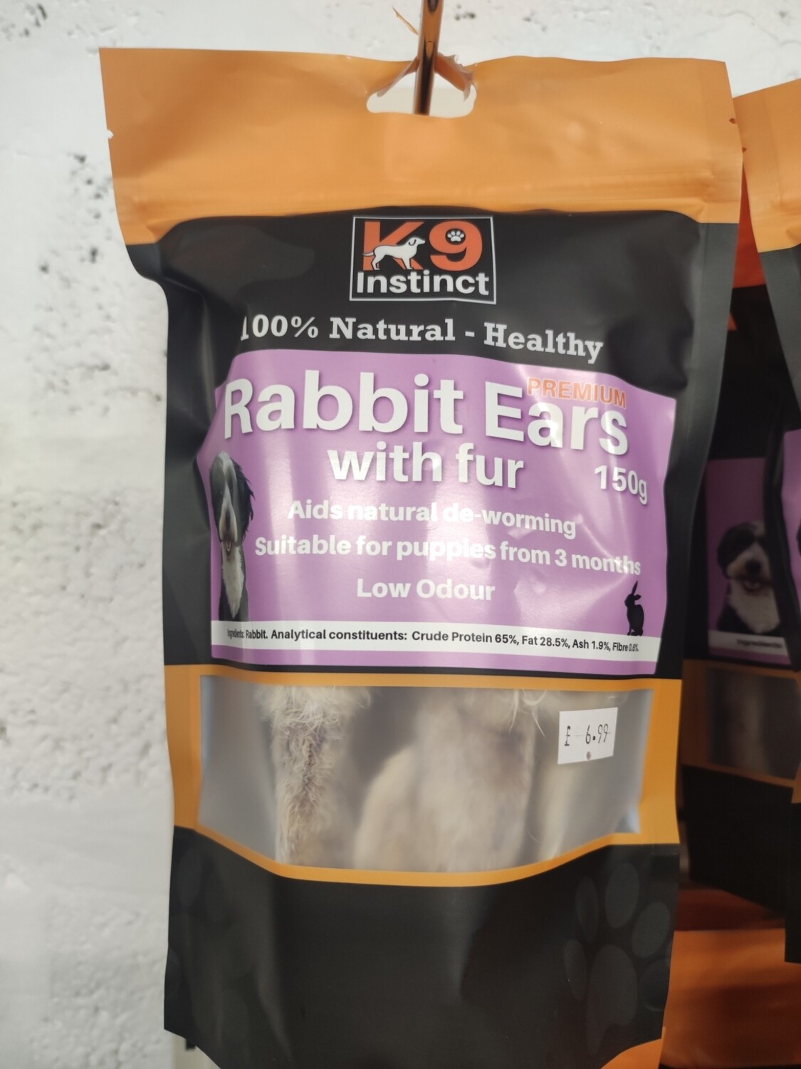Rabbit Ears 150g with fur PREMIUM 