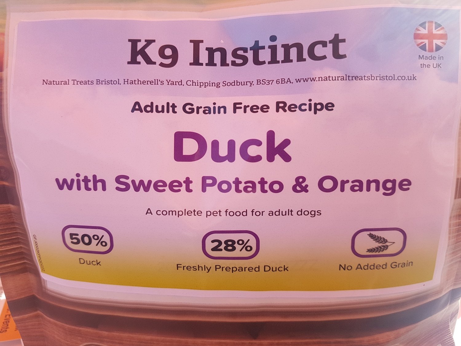 Duck, Sweet Potato & Orange, Grain Free 2kg