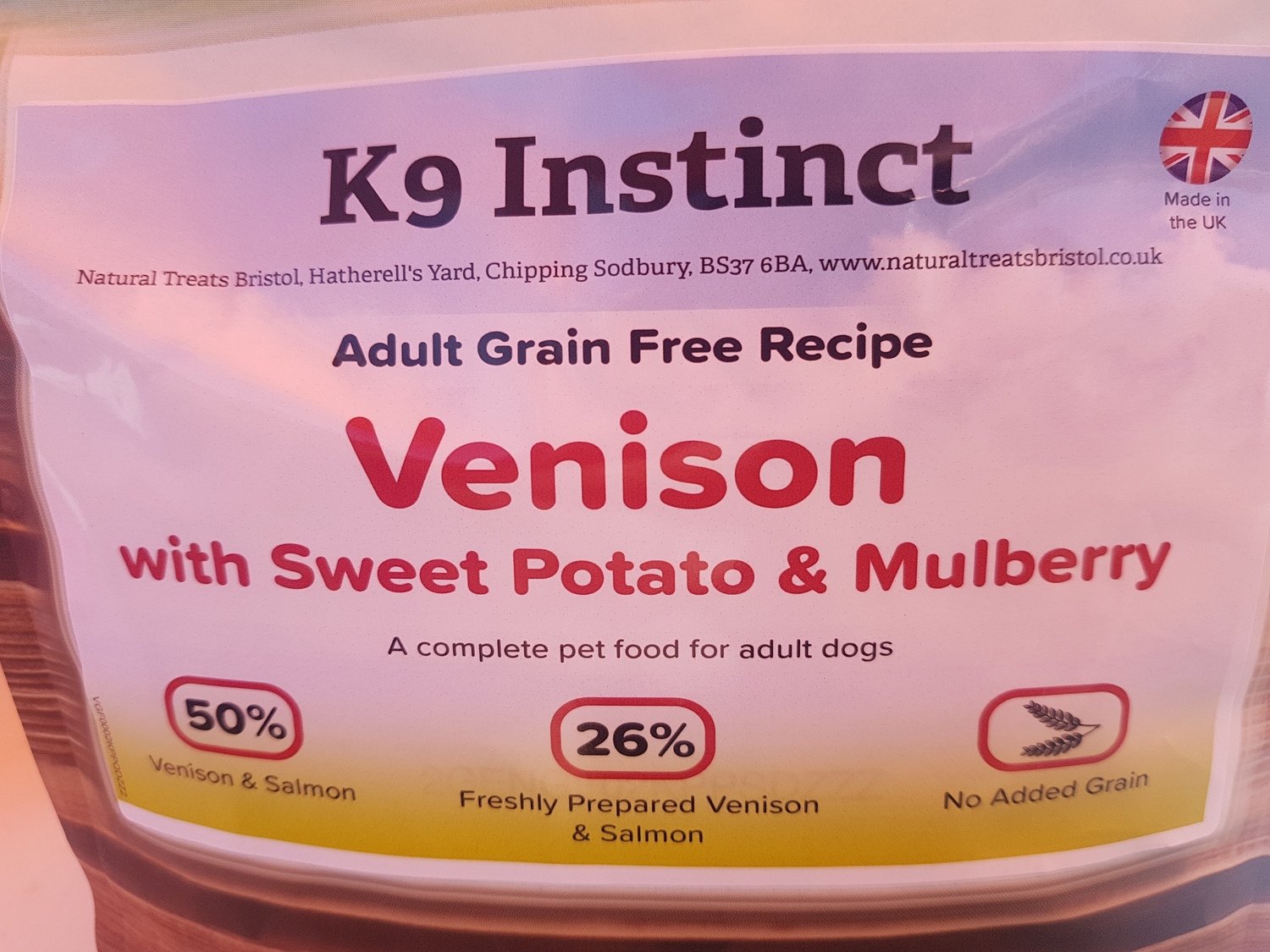 Venison Sweet Potato & Mulberry, Grain Free 2kg Venison Sweet Potato & Mulberry, Grain Free 2kg