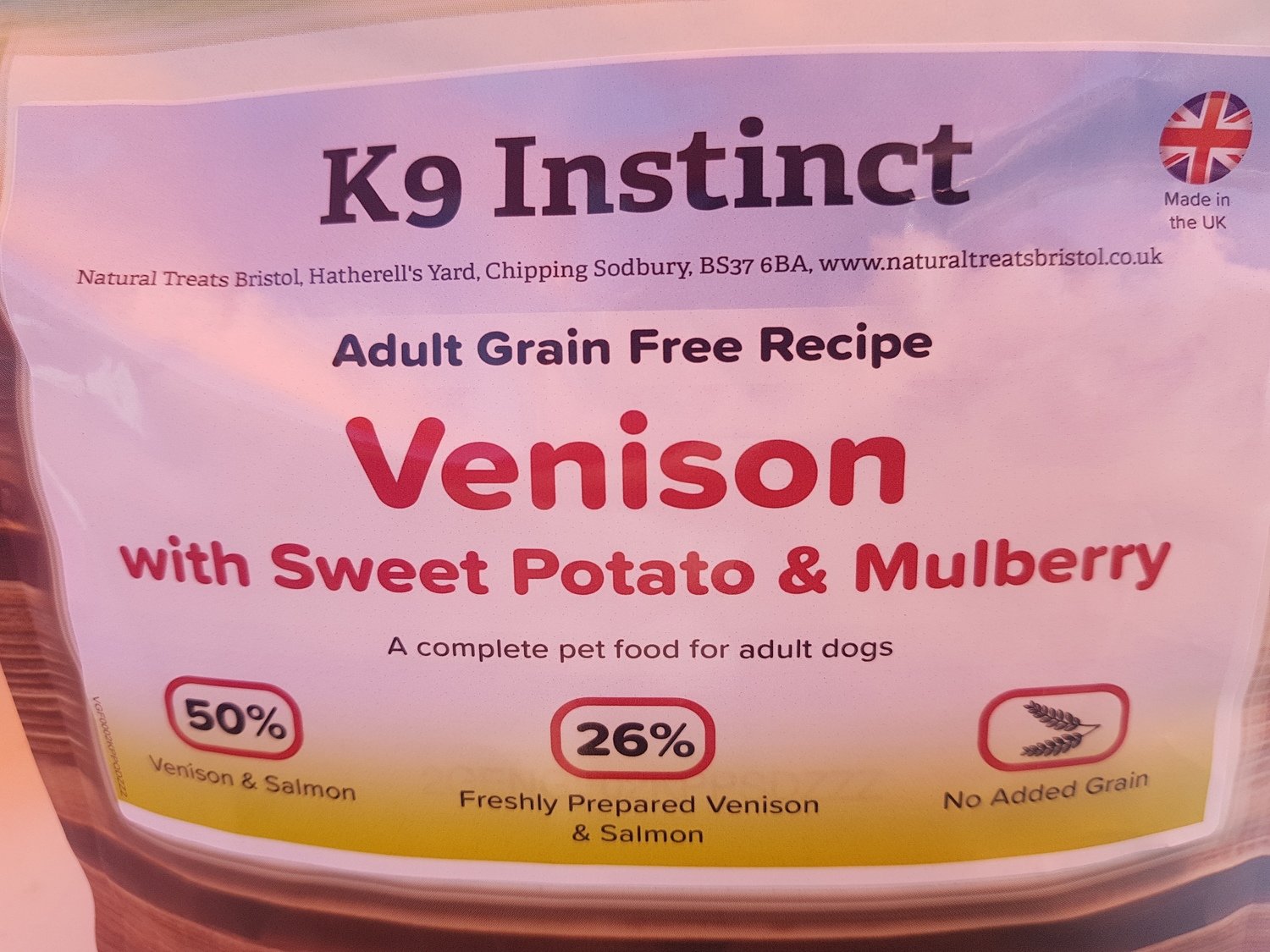 Venison Sweet Potato & Mulberry, Grain Free 15kg