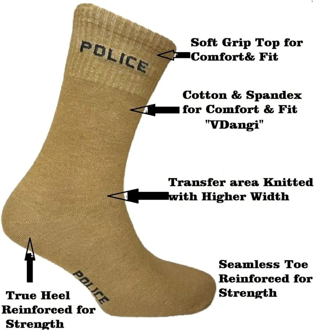 3pc Pack Khakhi police Cotton Towel Socks
