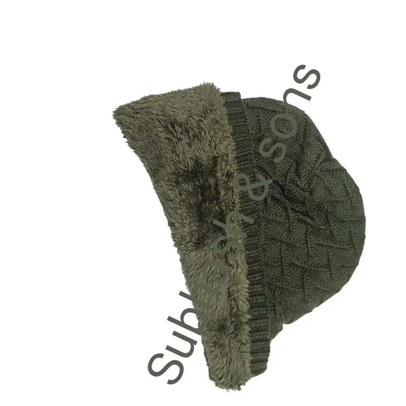 Warm Inner Furrline Olive Green Cap