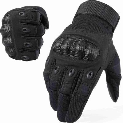 Black Military Probiker Gloves