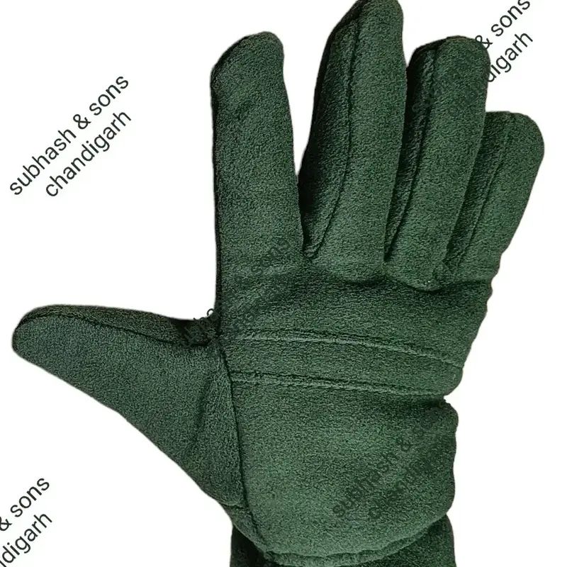 Military Green Winter Swade Gloves