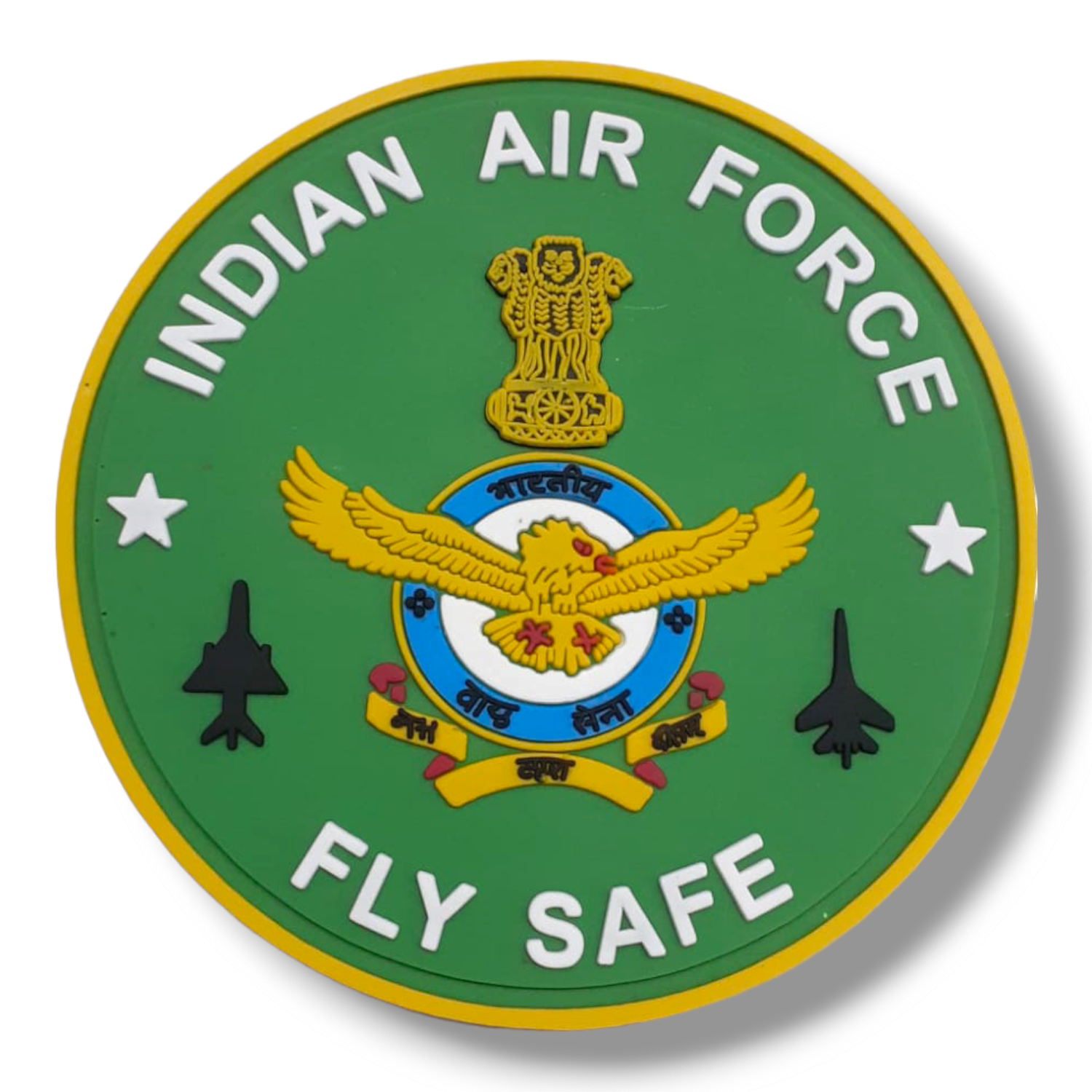 Indian Airforce Parrot Green Round Patch 
