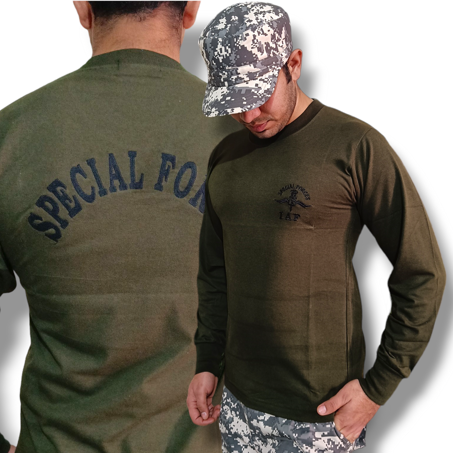 Special Forces Olive Green Round Neck Full Sleeves T shirt