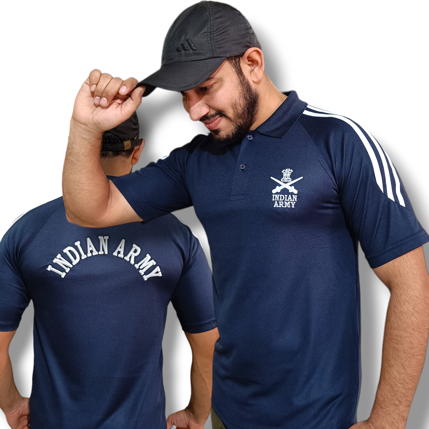 Indian Army Navy Collar T shirt
