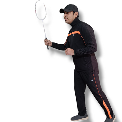 S&amp;S Ns Spandex Black/Orange Tracksuits