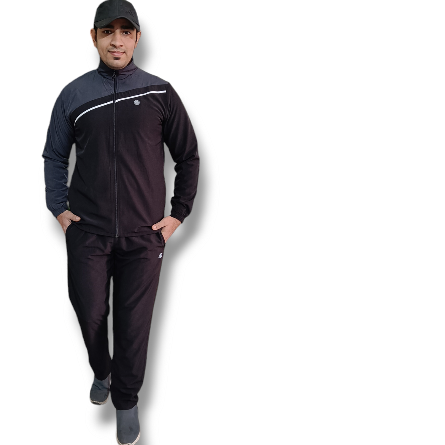 S&amp;S Ns Spandex Black/Charcoal Tracksuits