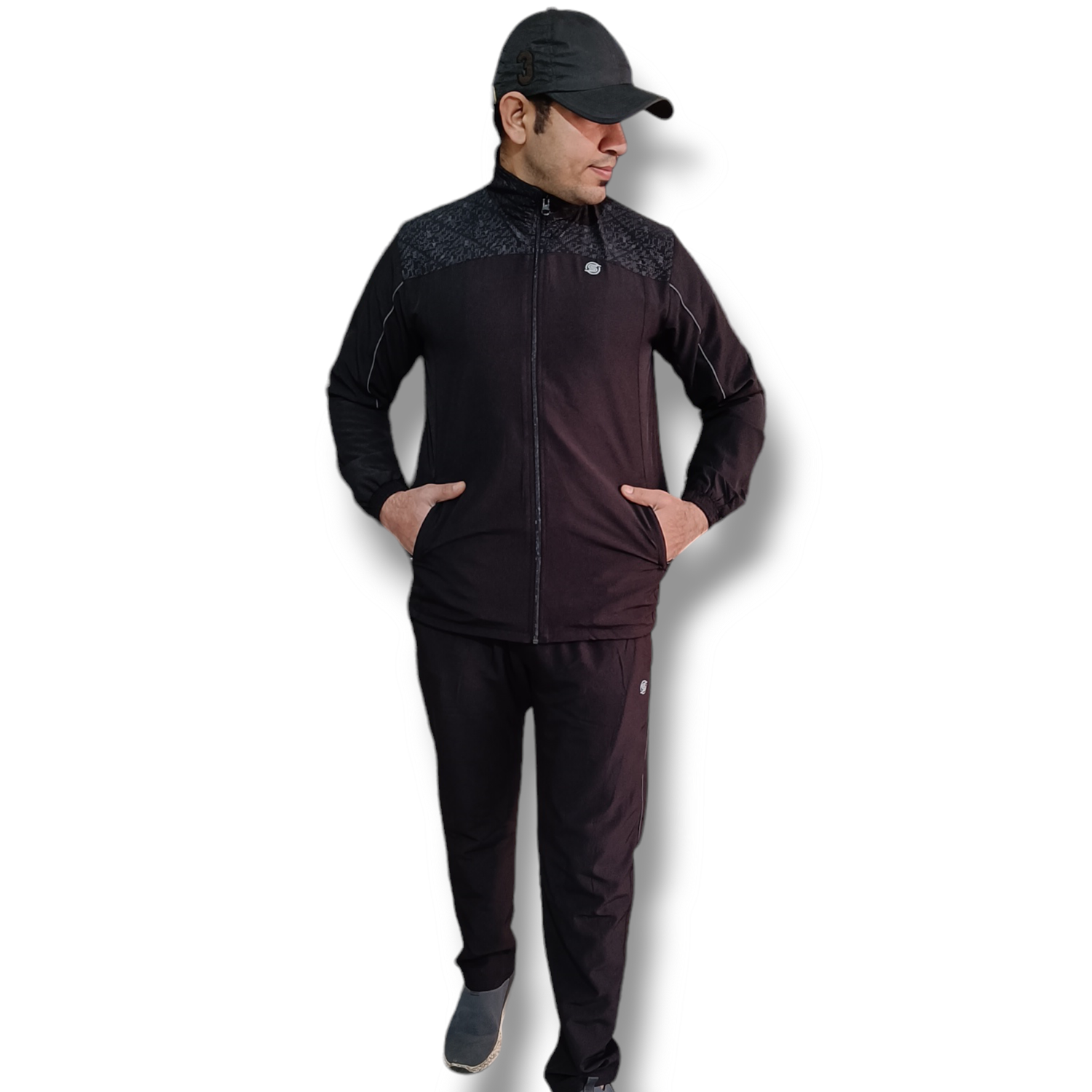 S&amp;S Ns Spandex Black Half Sublimation Tracksuits