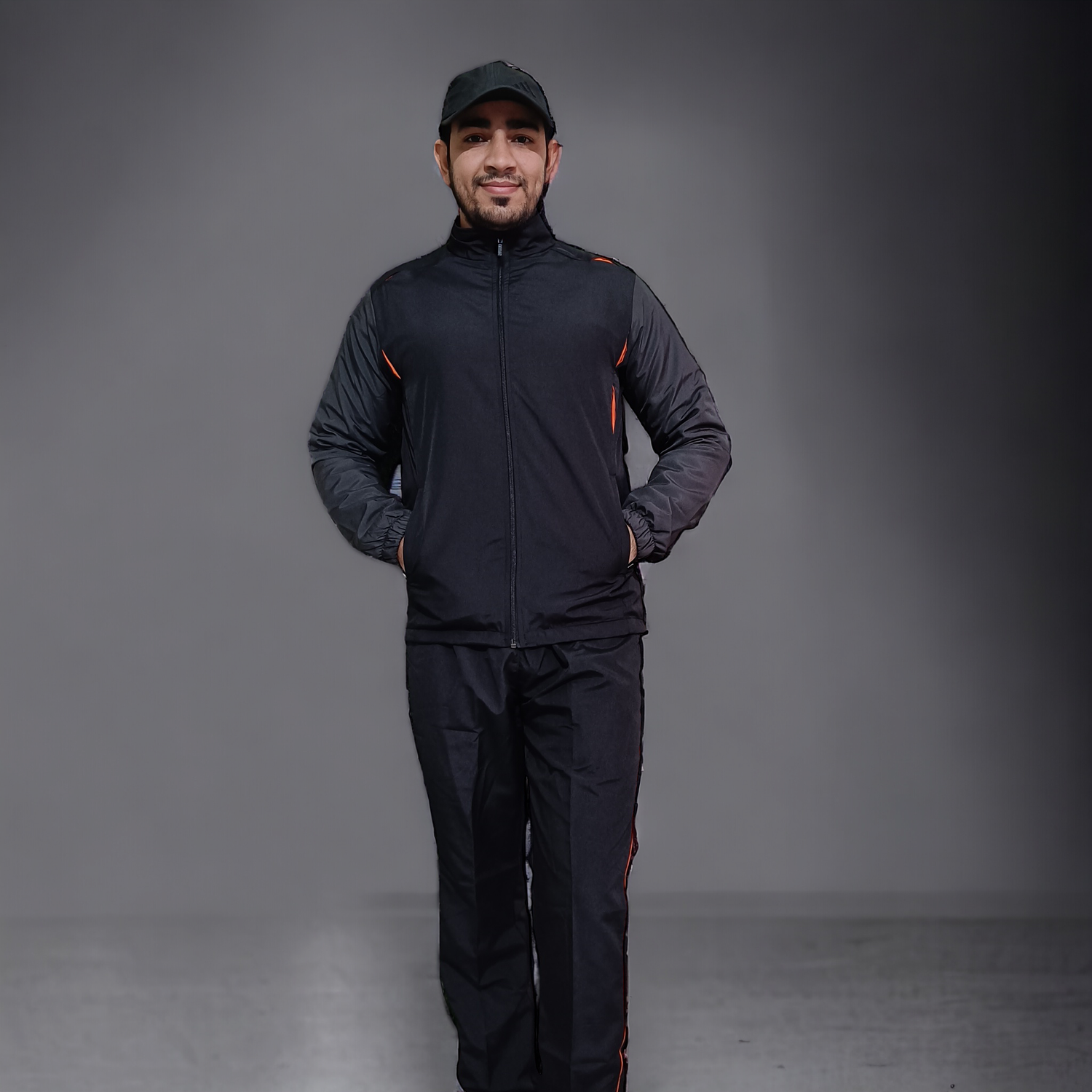 S&amp;S Dobby Black/Orange Tracksuits