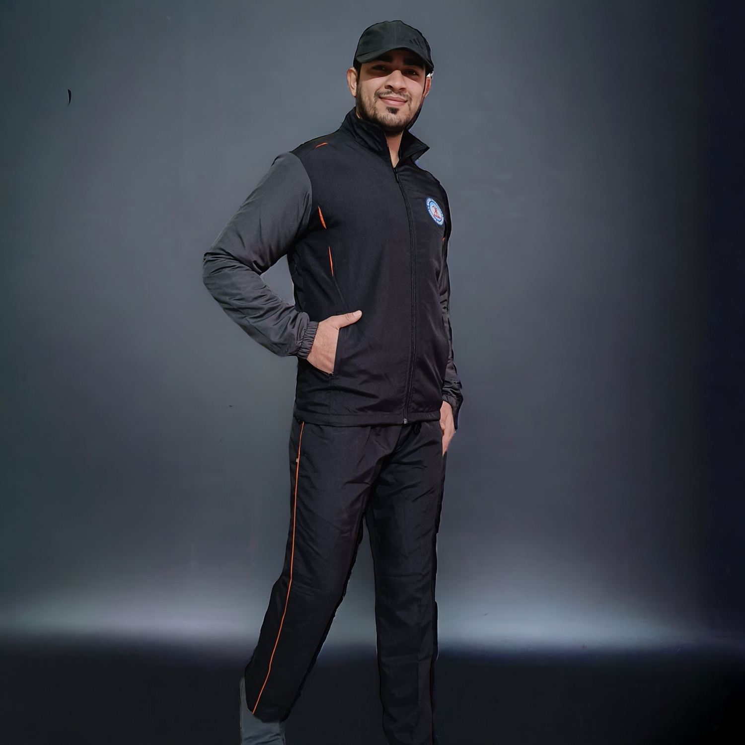 S&amp;S &quot;Siachen Warrior&#39;s&quot; Dobby Black/Orange Tracksuits