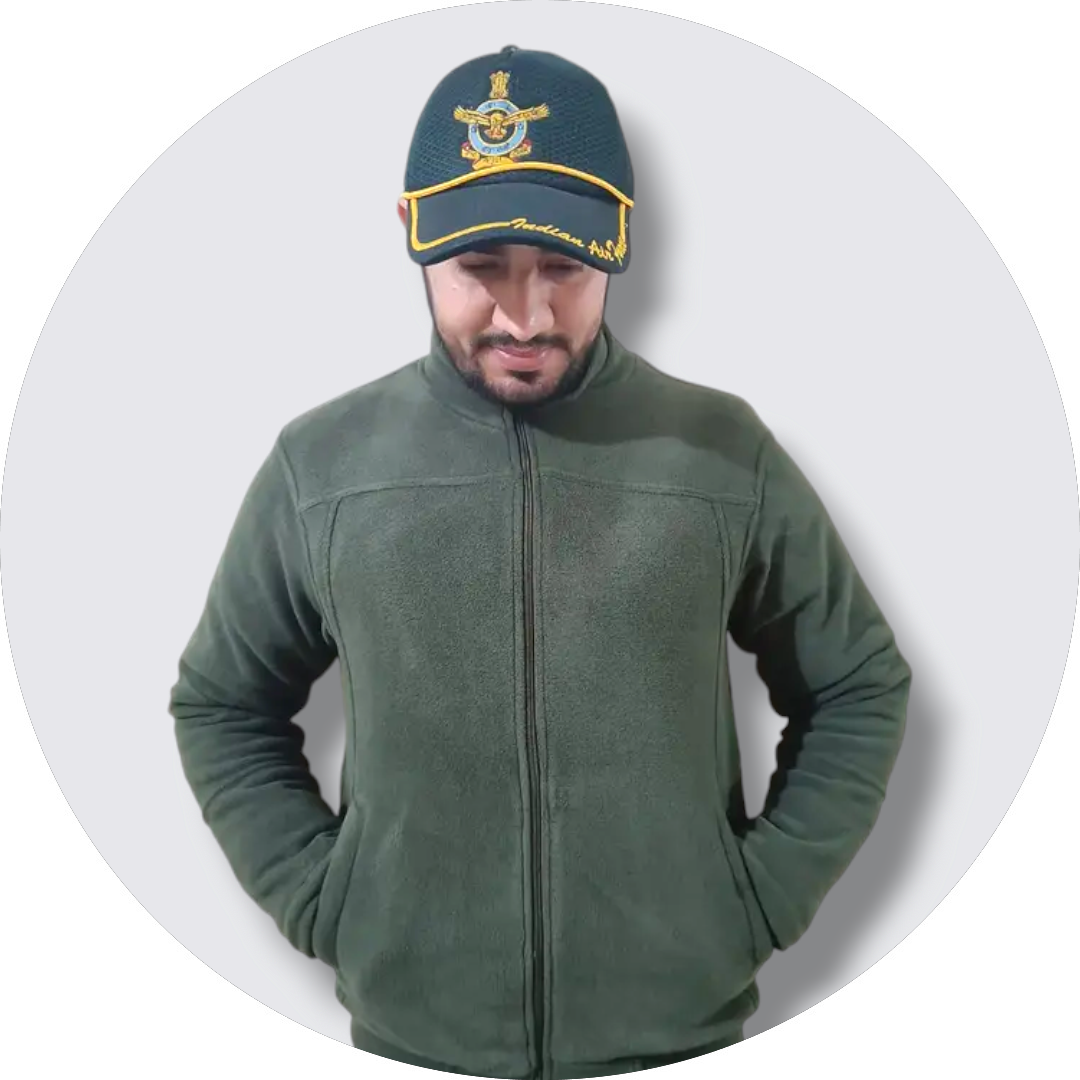 Olive Green reversible Fleece Jacket