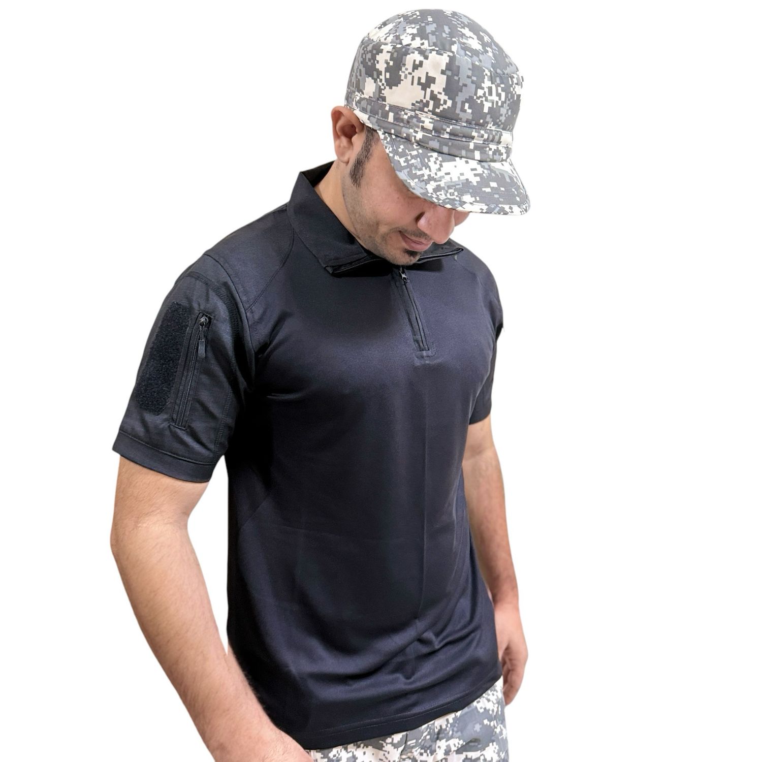 Black Half Sleeve Tactical T Shirt