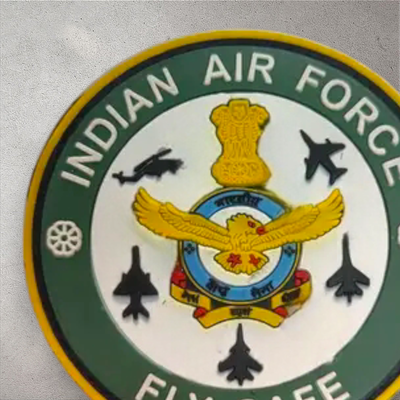 Airforce IAF White/Green Silicon Patch