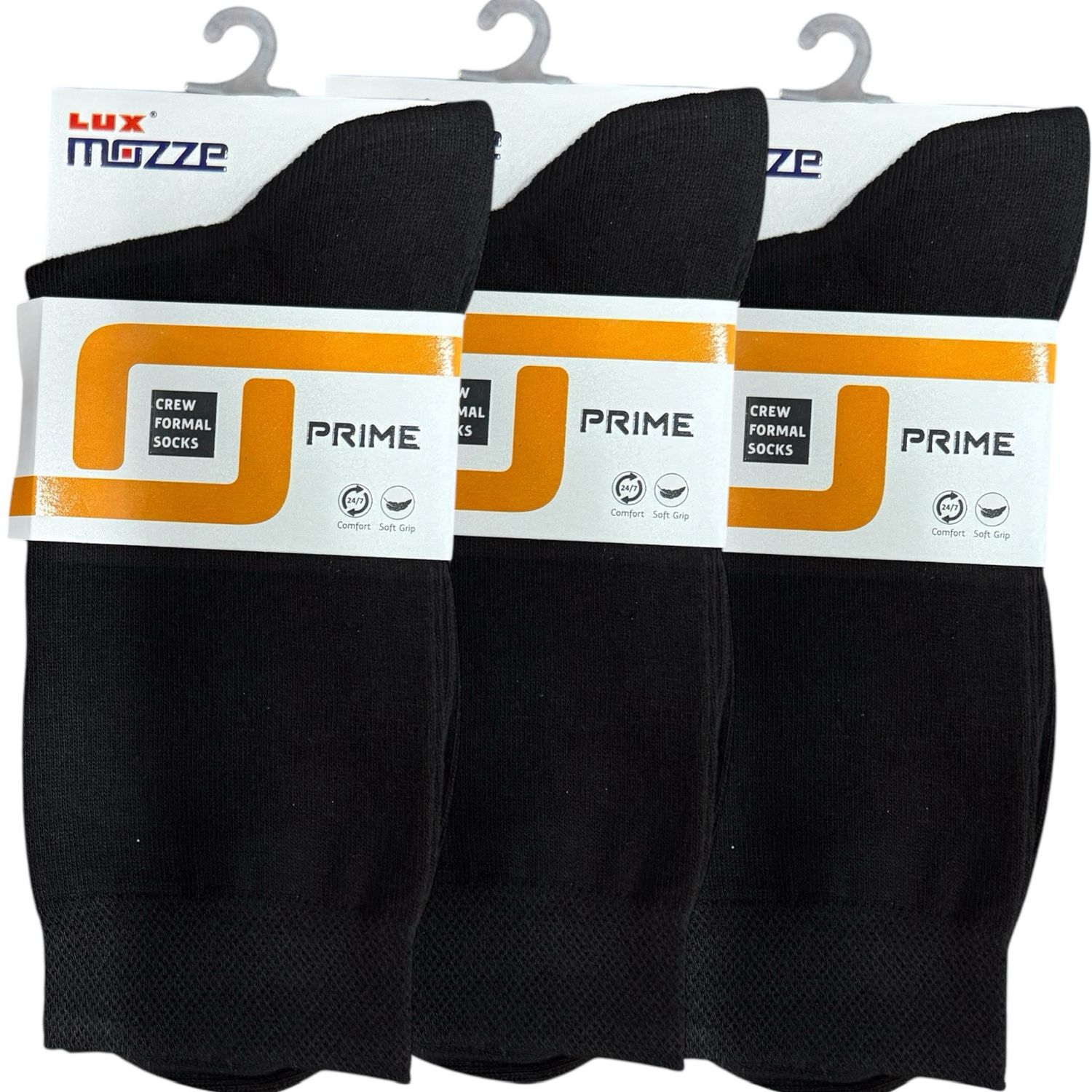  Lux Black Formal Socks
