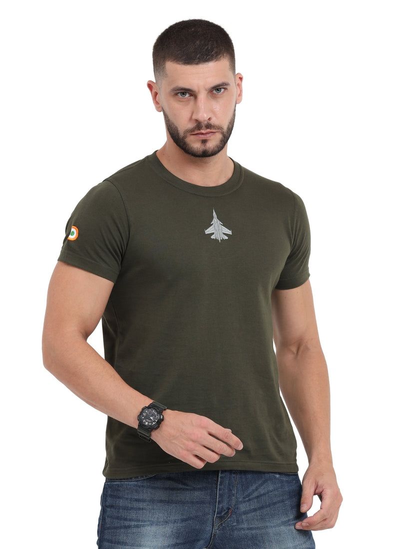 Fighter Green Pure Lycra T shirt