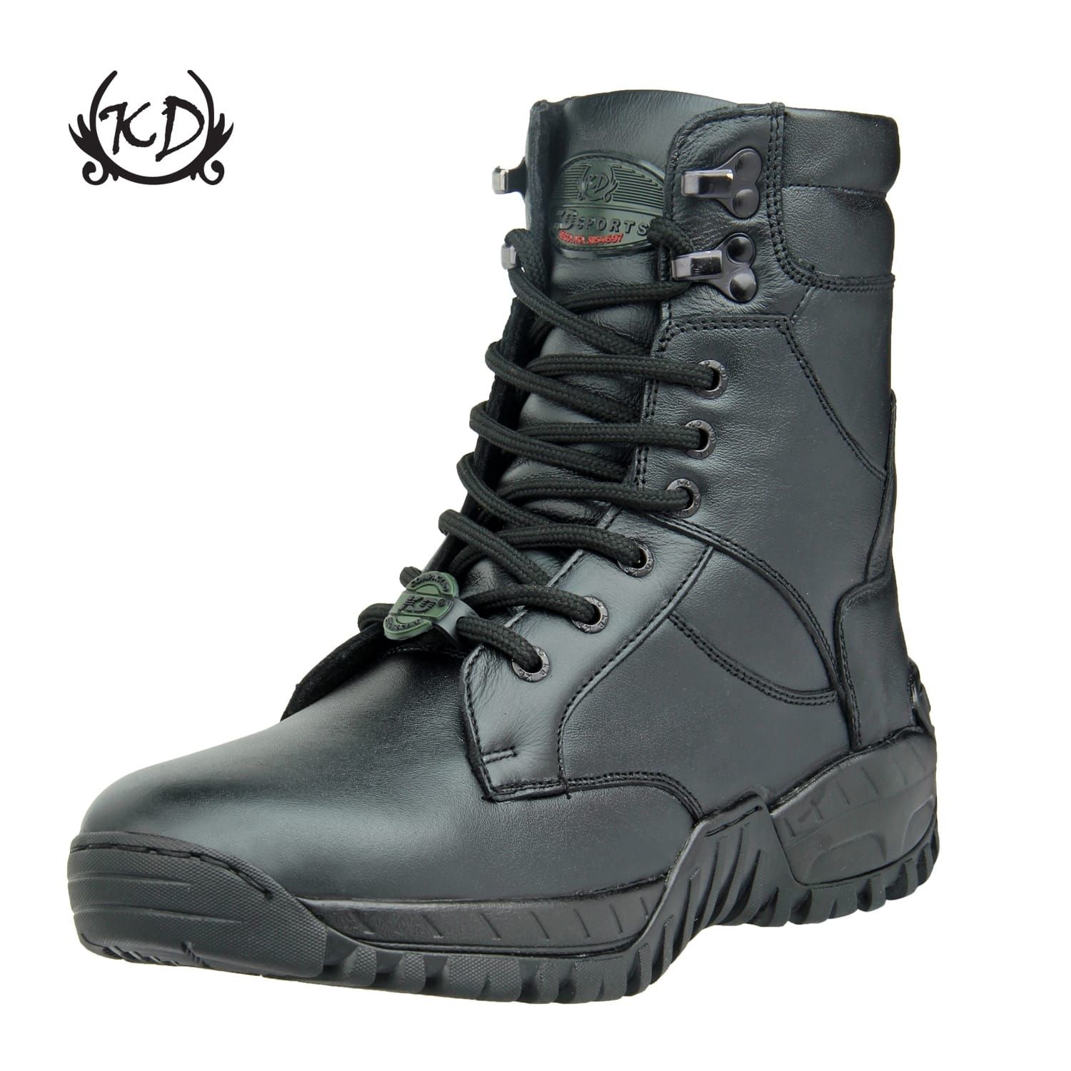KD Sport&#39;s Full Leather Side Zip Premium Combat Shoe