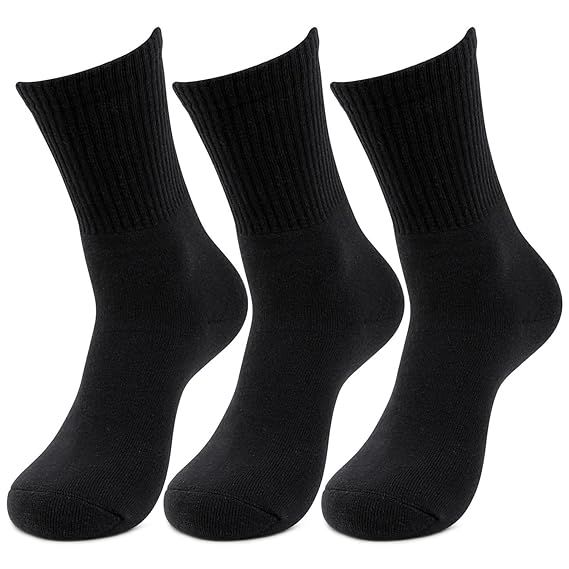 Kumar&#39;s Black Terry Lycra Plus Bamboo Socks