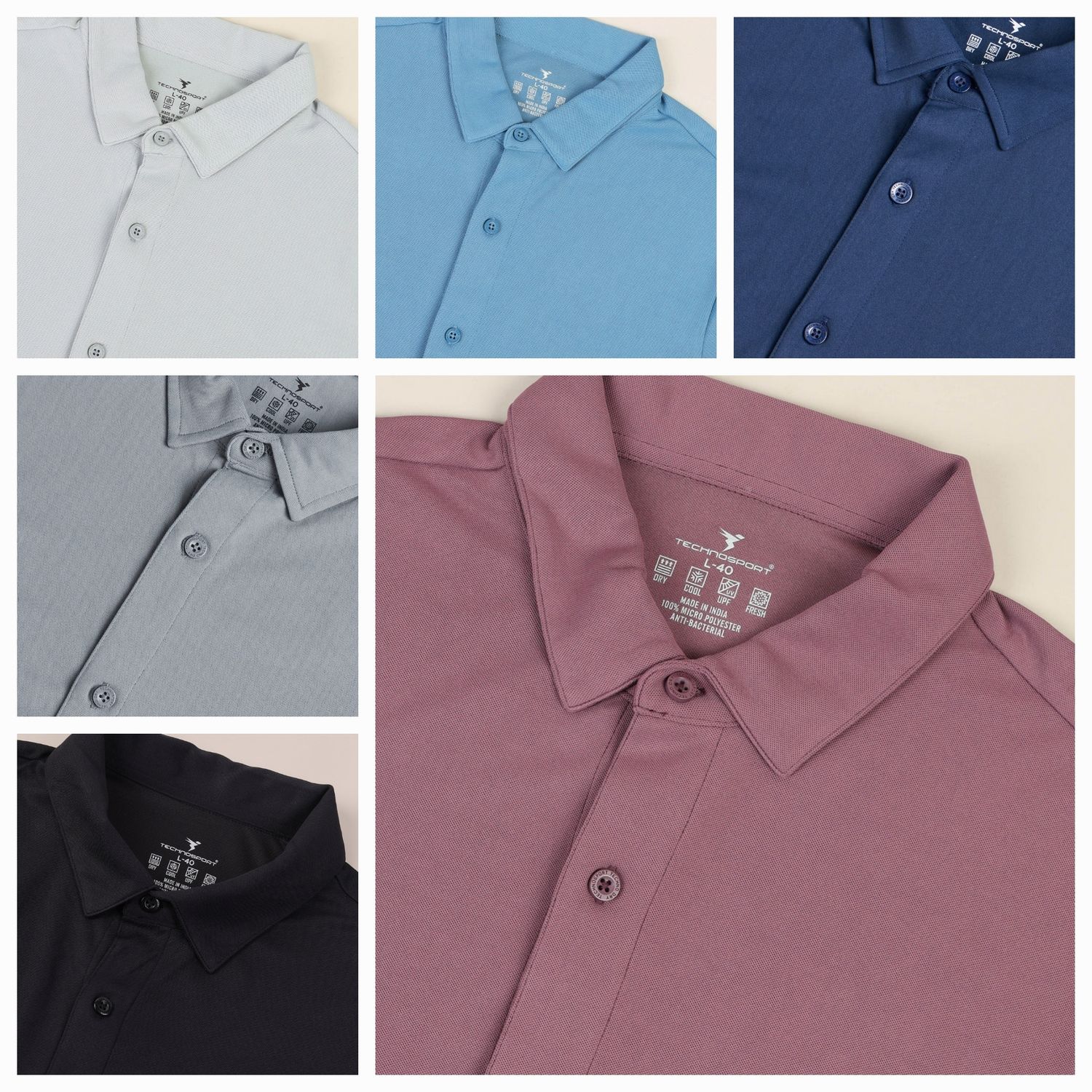 Technosports Casual Half Sleeves Lycra Shirts P822
