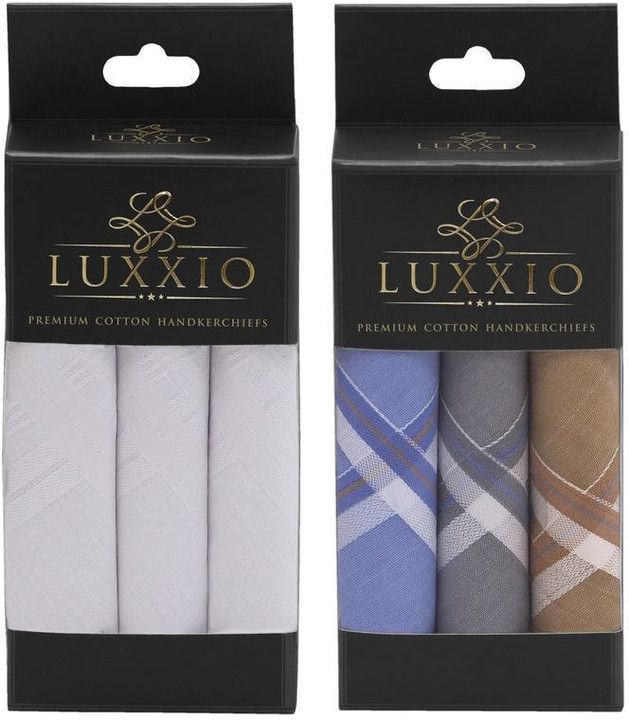 Luxxio 3pcs Pack Pure Cotton Hankey