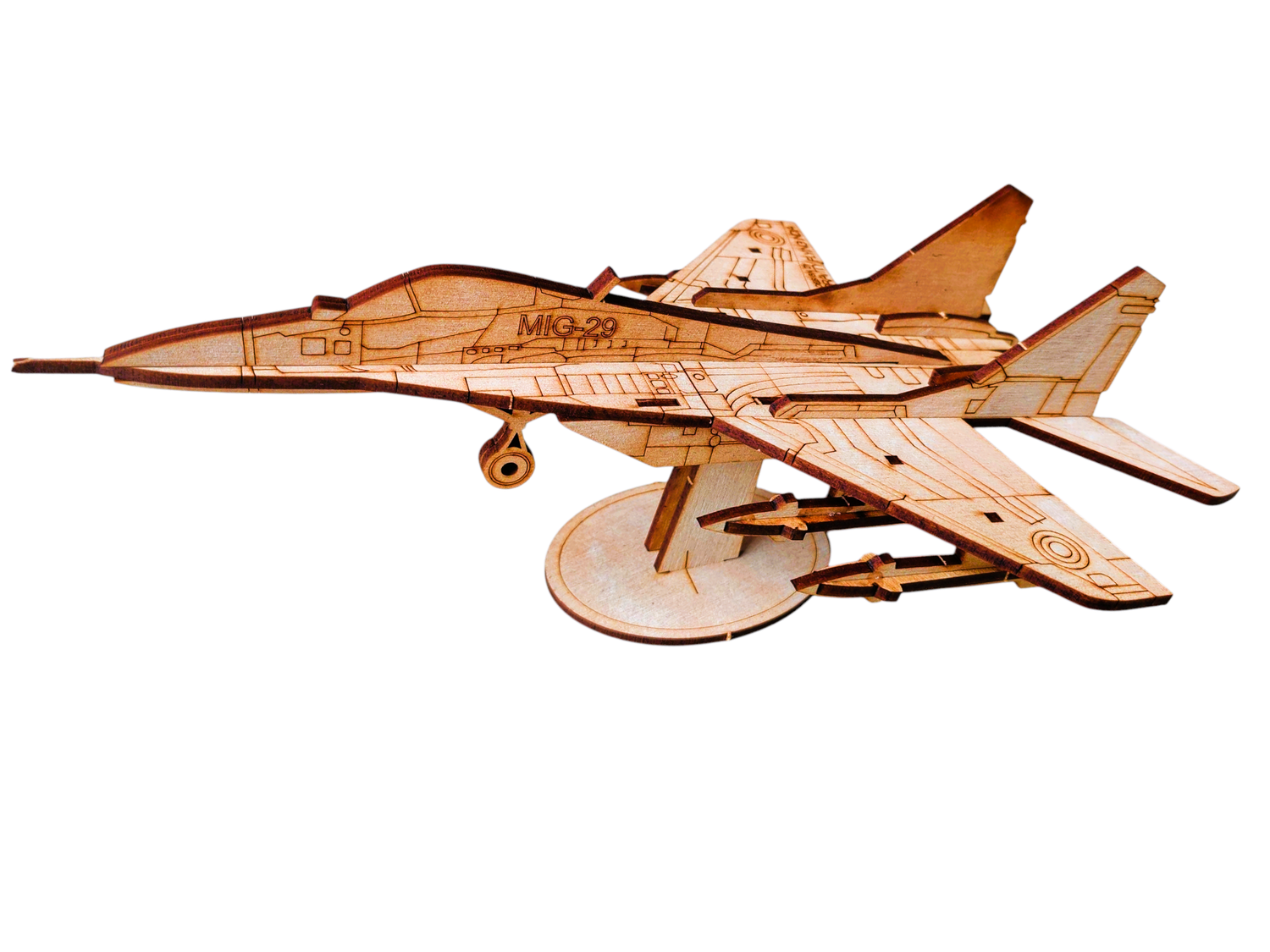 Mig29 fighter woodcraft model puzzle