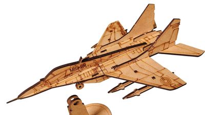Mig29 fighter woodcraft model puzzle