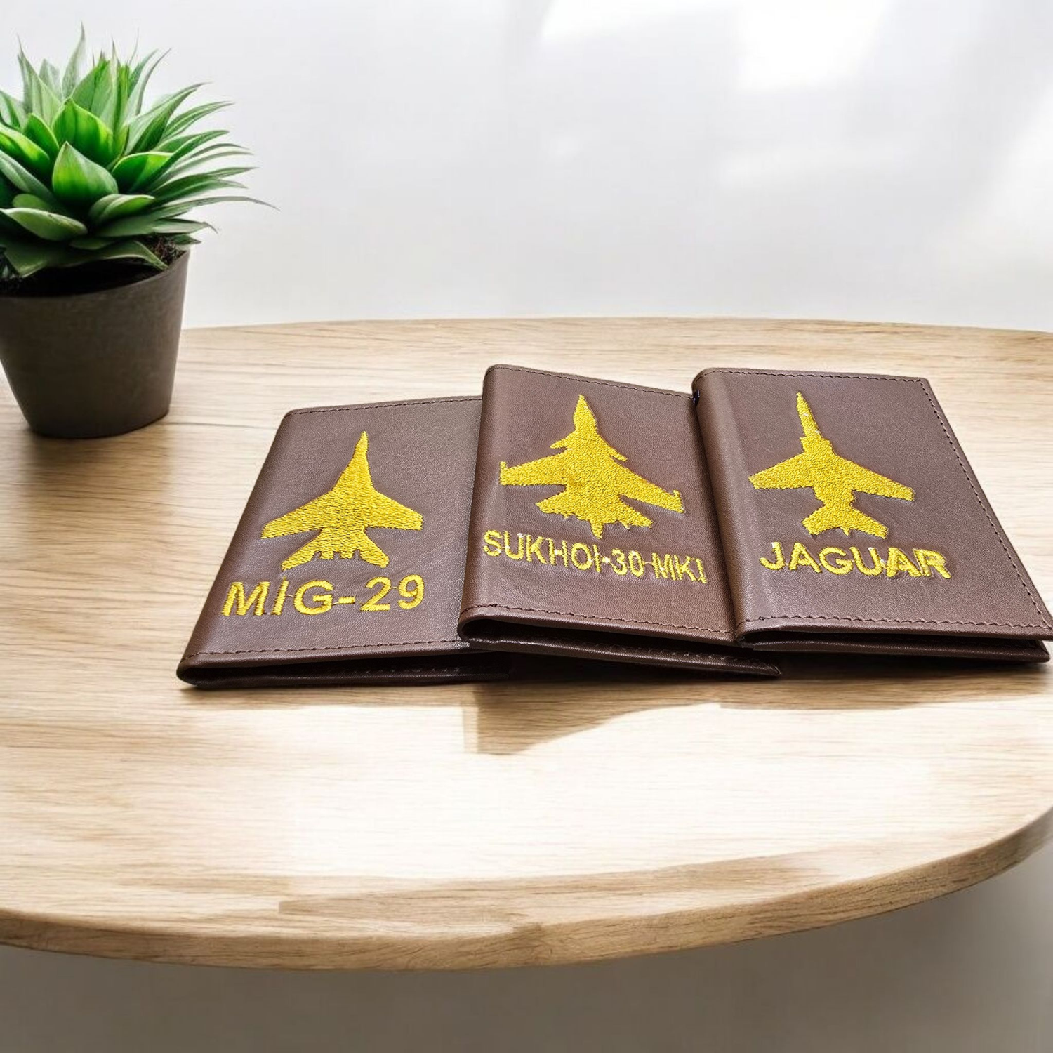 Embroidry Pure Leather Id Cover