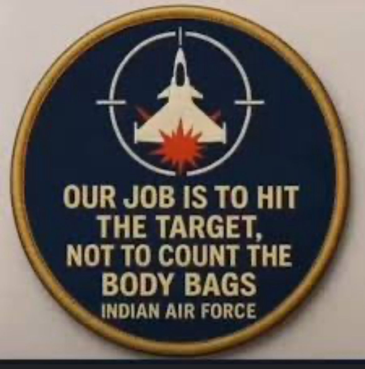 Our Job Is To Hit Target Fighter Silicon Patch