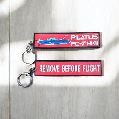 Pilatus pc7 Dual Side Silicon Keyrings
