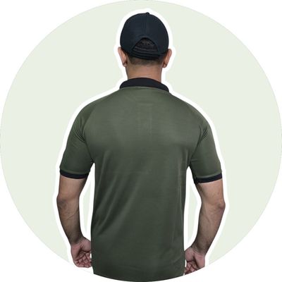 Airforce Green Collar T Shirt