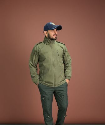 Array 5 Zipper Fully Airproof Overall Green Windcheater