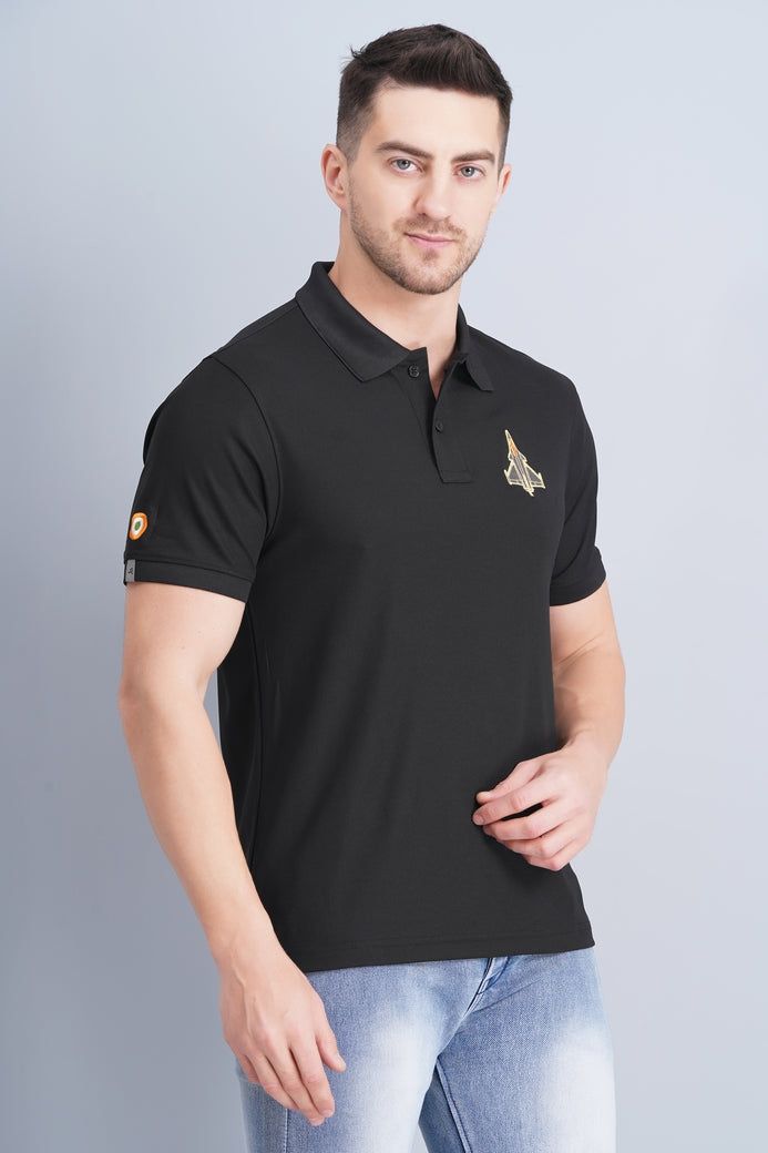 Black Rafale Matty Collar T shirt