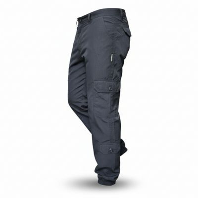 Black 8 Pocket Checkbruck Cargo Trackpant