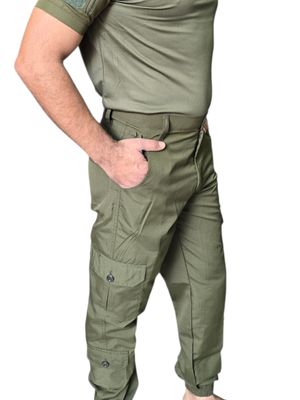Green 8 Pocket Checkbruck Cargo Trackpant