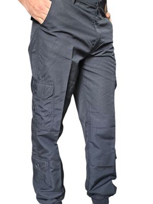 Black 8 Pocket Checkbruck Cargo Trackpant