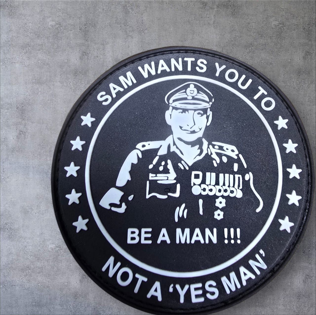 Be A Man Silicon Overall Patch