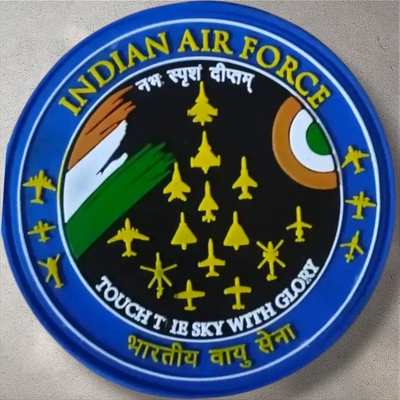 Airforce IAF Blue Silicon Patch
