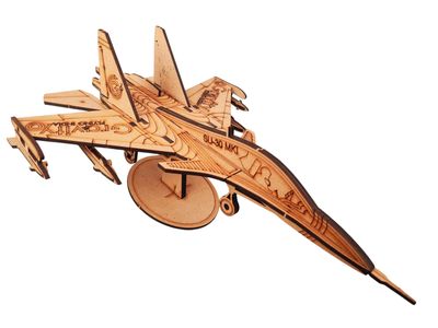Su30 fighter woodcraft puzzle