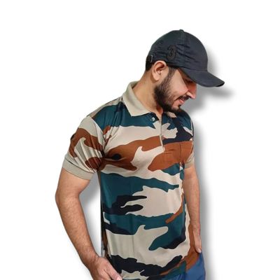 Indian Army Nahar Collar T shirt