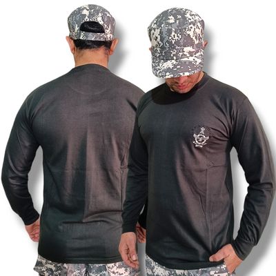 Airforce Olive Green Round Neck Full Sleeves Green T shirt