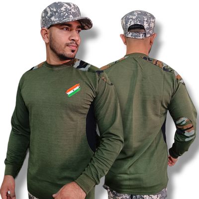 Yodha Patches Round Neck Drifit Full Sleeve T shirt